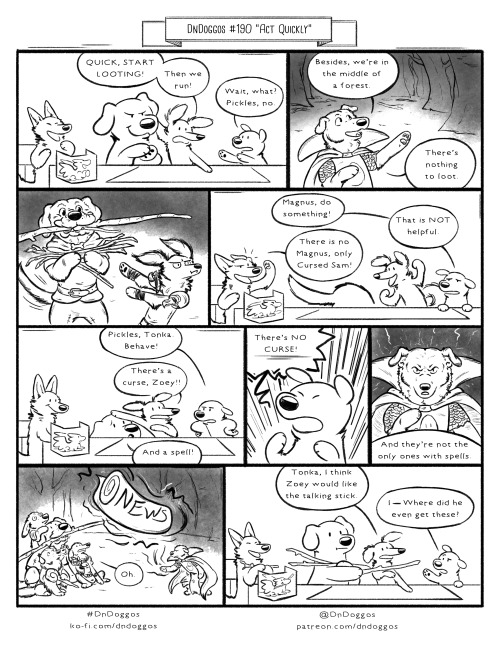 dndoggos:Dungeons and Doggos - #190 “Act Quickly”Confronted by super duper powerful magi