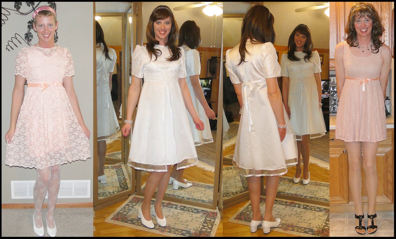 xdrsscute:  This sissy loves to dress up in sister’s dresses