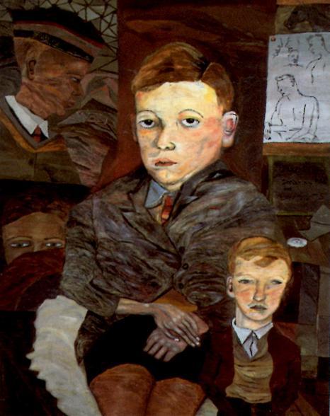 artist-freud: The Village Boys, 1942, Lucian FreudMedium: oil,canvas