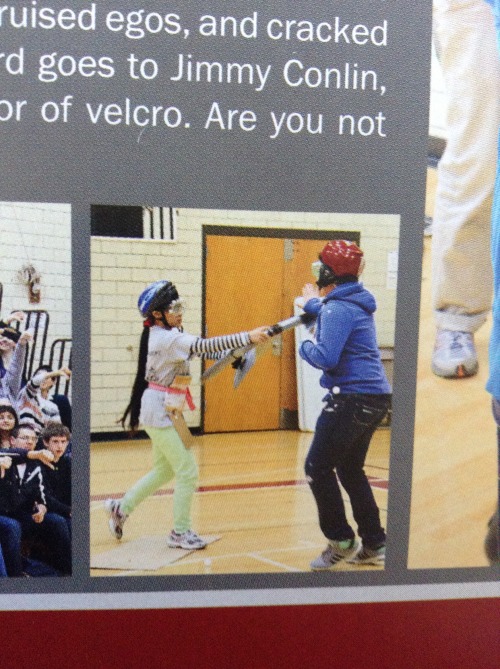 yearbooks! 1: latin club page! a whole page dedicated to latin club! 2: me being the best gladiatrix
