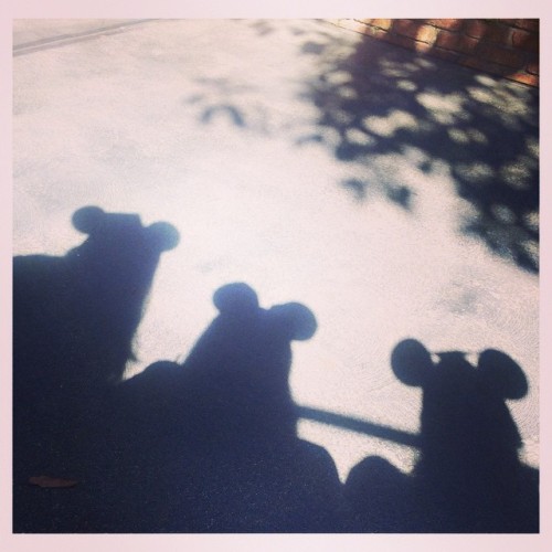 Three girls and their Mickey/Minnie Mouse ears at the place they love ❤️ #disneyland60 #disneyside #