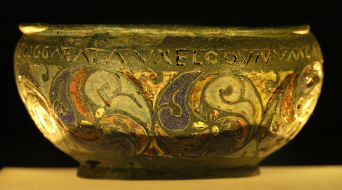 The Staffordshire Moorland Pan or Llam Pan is a 2nd century CE enamelled pan made as a souvenir for 