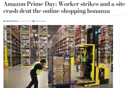 stele3:  theroguefeminist:  UPDATES ON AMAZON PRIME STRIKE AND PRIME DAY! The basics: Thousands of workers in Spain, Germany and the US have been striking leading up to and on Prime Day, Amazon’s biggest sale, calling for better working conditions,