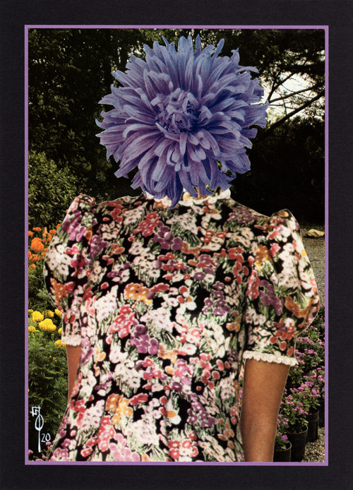 wallacepolsom: Wallace Polsom, Flower Girl (2020), paper collage, 18.6 x 25.8 cm.