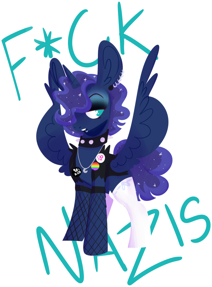 ponydoodles: @illusion209 reminder that luna hates nazis and loves u ! 