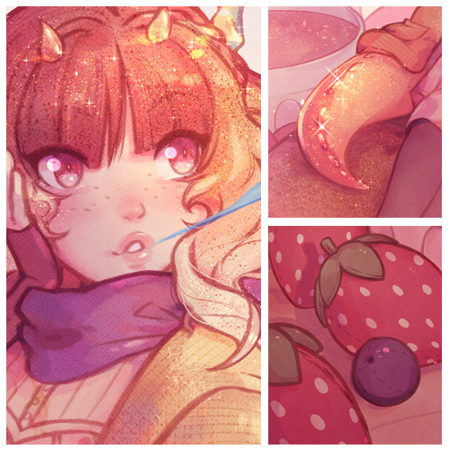 Preview of my Creme Brulee gijinka for @pastriesandsweetszine! Preorders are now live, and we have a