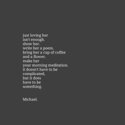 insatiablesouthernmiss:  This! THIS!!!  A simple text during the day.A kiss on the forehead in the morning before she wakes.Showing everyone in public she belongs to you by constant touch.Share household responsibilities. The list goes on!