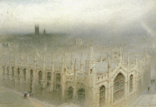 Rain from Heavem, All Souls, Oxford   -   Albert Goodwin , 1922British,1845-1932Watercolour