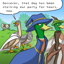 tastefullyoffensive:  katswenski: With the monster slain, they continued forth on their magical duckventures.    My website – My Facebook page – See me on LINE Webtoon!     [original video]