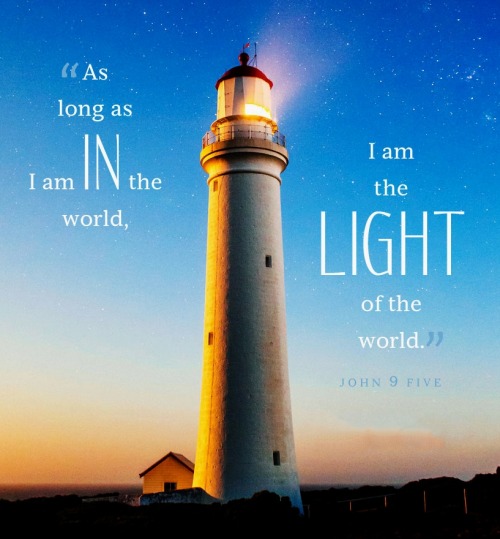 John 9:5 (NKJV) - As long as I am in the world, I am the light of the world.”