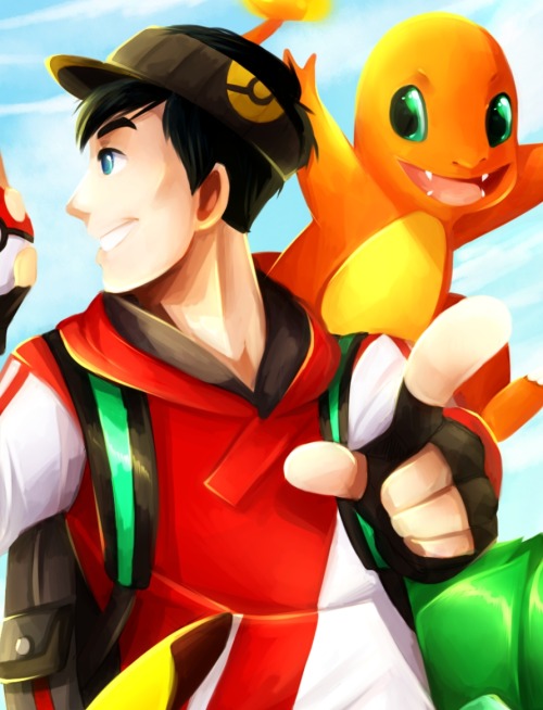 Dan + Phil + Pokemon @danisnotonfire & @amazingphil in their Pokemon Go avatars’ outfits! Speed