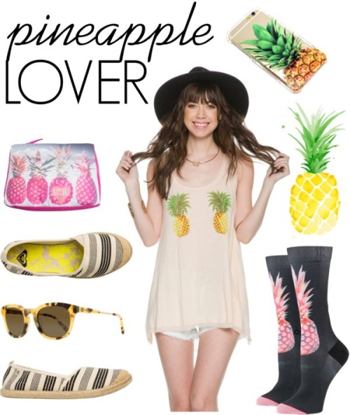Pineapple Lover by swellstyle featuring a watercolor painting