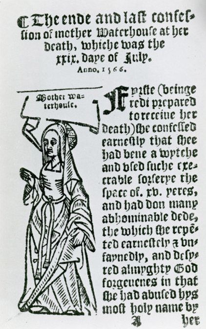 100witches:98- Agnes Waterhouse (c. 1503- July 29, 1566)The first woman executed for witchcraft in E