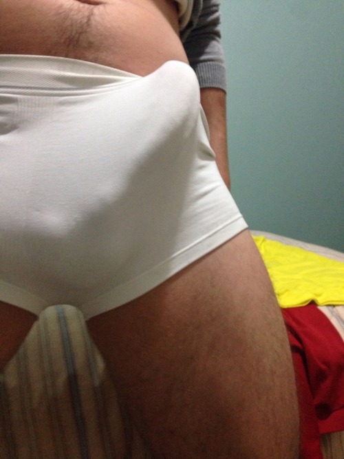 Porn photo I like white underwear. I’m hard!!