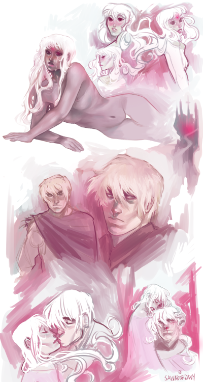 started out as a random figure study and then this happened??Lir and Amalthea are my original childh