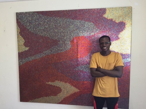 chrissongzzz:Yaw, 23, used 20,000 Ghanian pennies for this work. ☝️☝☝☝☝☝☝Support Real Art