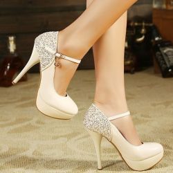 womenshoesdaily:  Graceful Sweet Sparkling Princess-Stiletto Heels  Stiletto Heels (Beige,White,Pu,Pu)