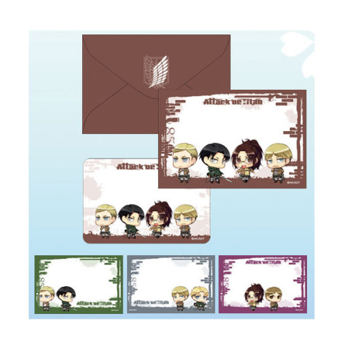 New chibi SnK merchandise: ballpoint pen & stationery!Featuring the Moblit, Nanaba, and Mike chibis previously introduced!