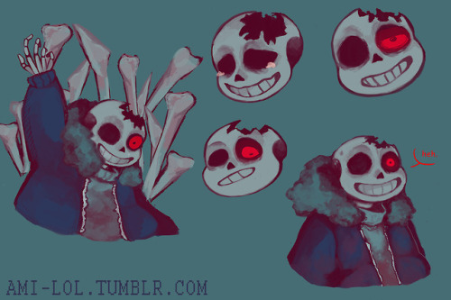 ami-lol: HorrorTale! SansThese were doodles I never finished. Finally got motivated again when Delta