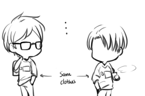 oekaki-chan:‘Dat Awkward Moment When..’ featuring x-kit guy! Eren and tumblr staff! Levi.