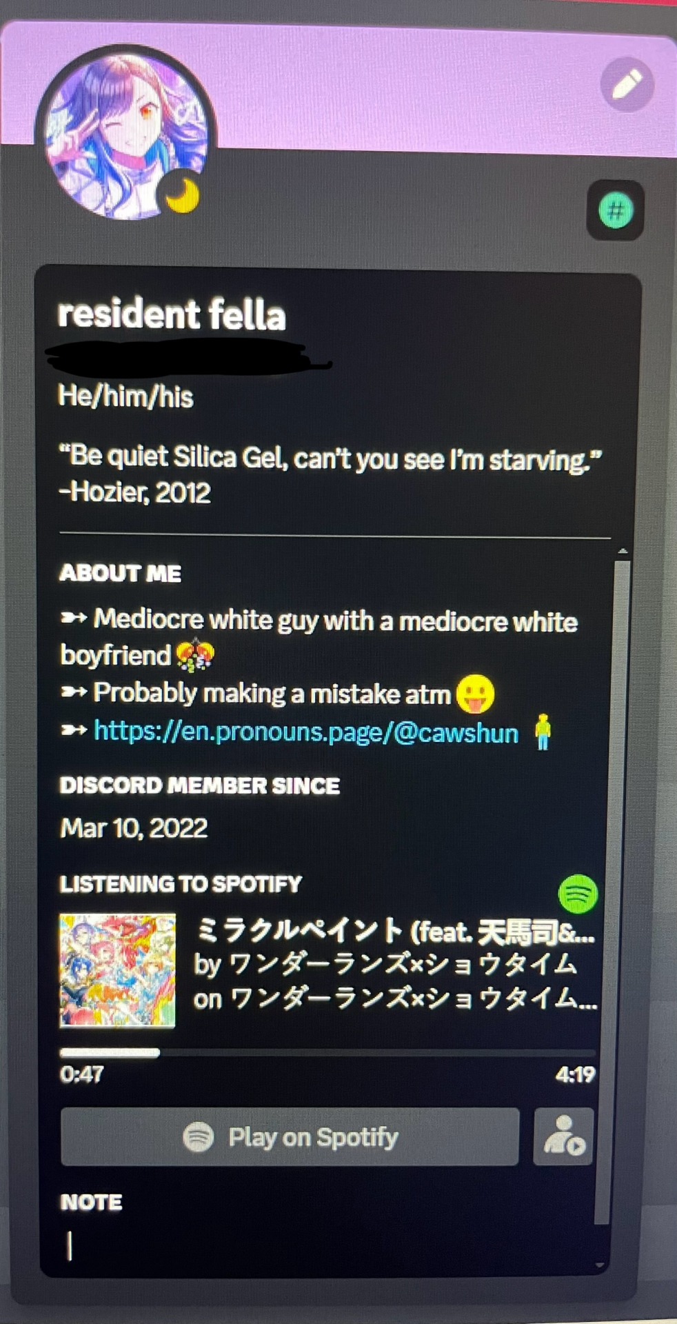 I Would Like To Momentarily Direct Your Attention To The Difference Between My Profile On Discord And