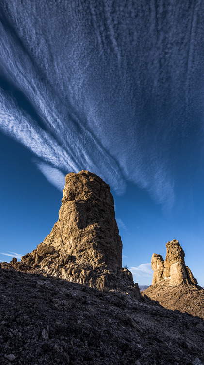 frankfosterphotography:sky, clouds and peaks, Trona Pinnacles, Searles Valley, California.