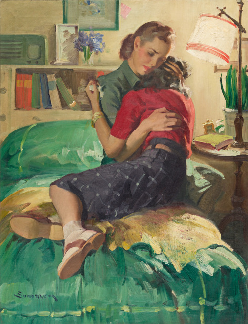 lesbianarthistory: Haddon Sundblom - All a Girl Needs (1942) Me encanta…!!  ♥️ &h