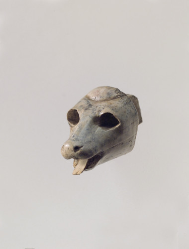 met-ancient-art:Animal head carved in the round, ca. 8th–7th century B.C., Metropolitan Museum of Ar
