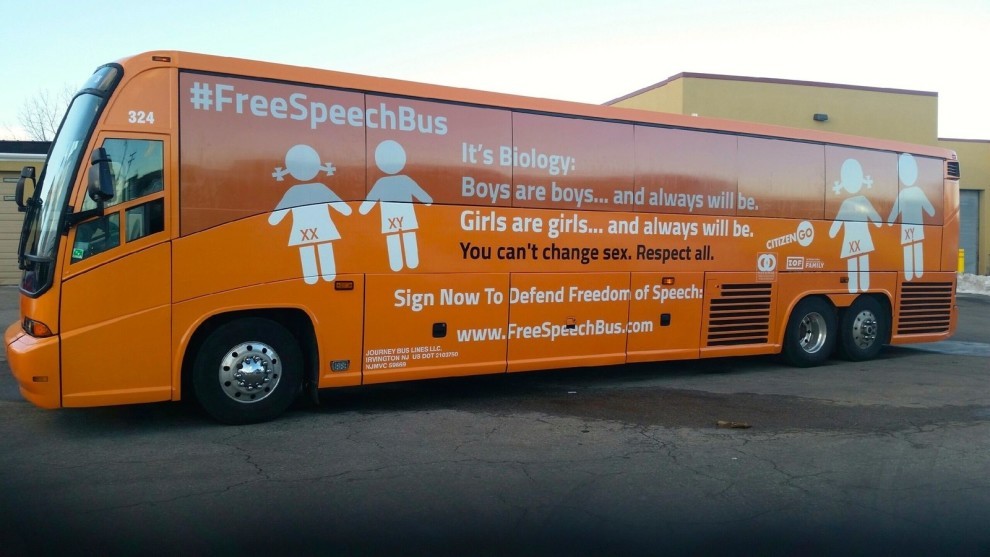 gaywrites:  This is the “free speech bus.” Run by a gaggle of homophobic religious