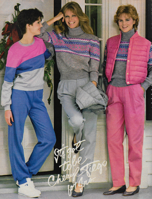 justseventeen:November 1982. ‘From the Cheryl Tiegs Collection for Jrs, here’s easy dressing.’
