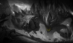 Monochromatic Splash Art: Classic Malphite by AODRG 