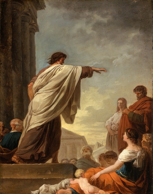 Joseph-Benoît Suvée (French, born Belgium; 1743–1807)The Predication of Saint PaulOil on canvas, ca.