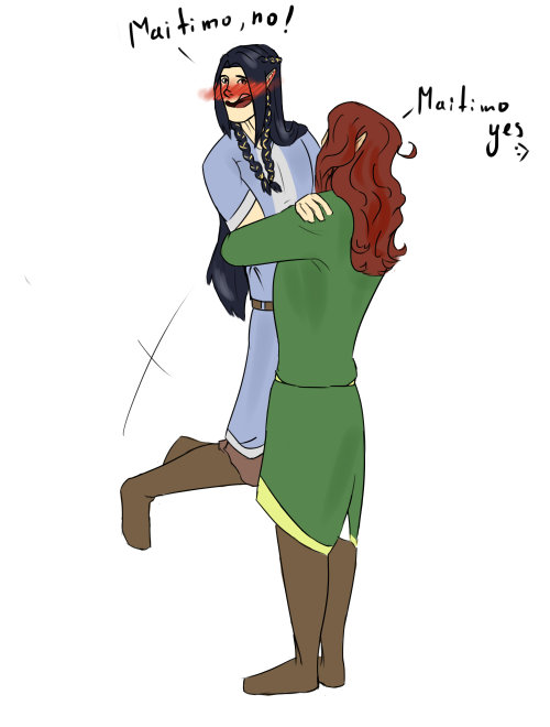 teivelseff:Fingon often feels  bad about Maedhros hand and becomes gloomyBut Mae has his own methods