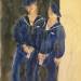 doctordee:passareltemps:Charles Demuth (1883-1935) “Two Sailors Urinating”, 1930.Demuth is such a realist with a dash of fantasy!