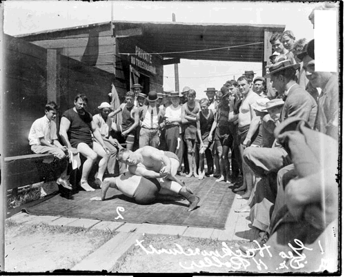 Catch wrestlers, early 20th century.