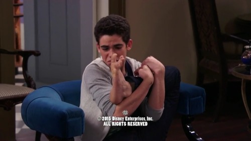 boyfeetdaily:  Cameron Boyce barefoot and biting his foot