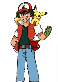 another-rxad:Ash and Pikachu, ready to rumble!