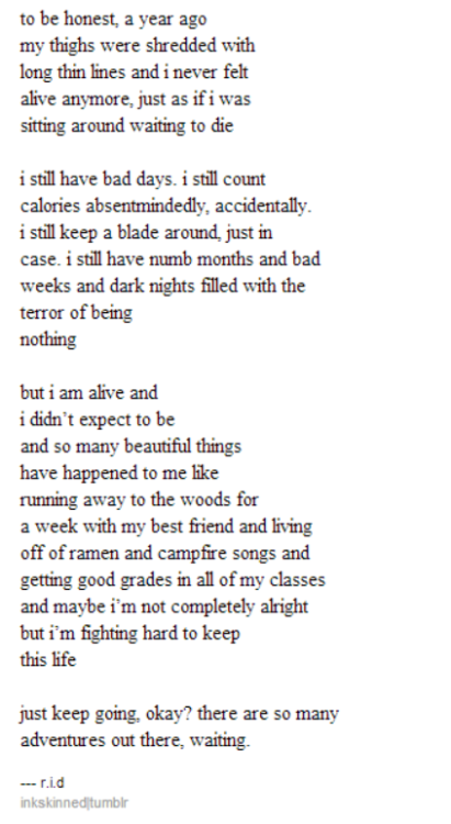 inkskinned:  “I honestly don’t plan on living to see next Christmas.”