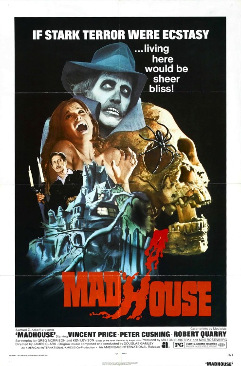 Poster art for Madhouse (1974)