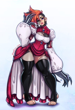 gunkiss:  Commission for Commie-panda of her character Eloise I’d the chance to draw this great character and revisit her outfit to be more Victorian inspired accurate + Latex leggings =P I like the whole concept of this character. I just love this
