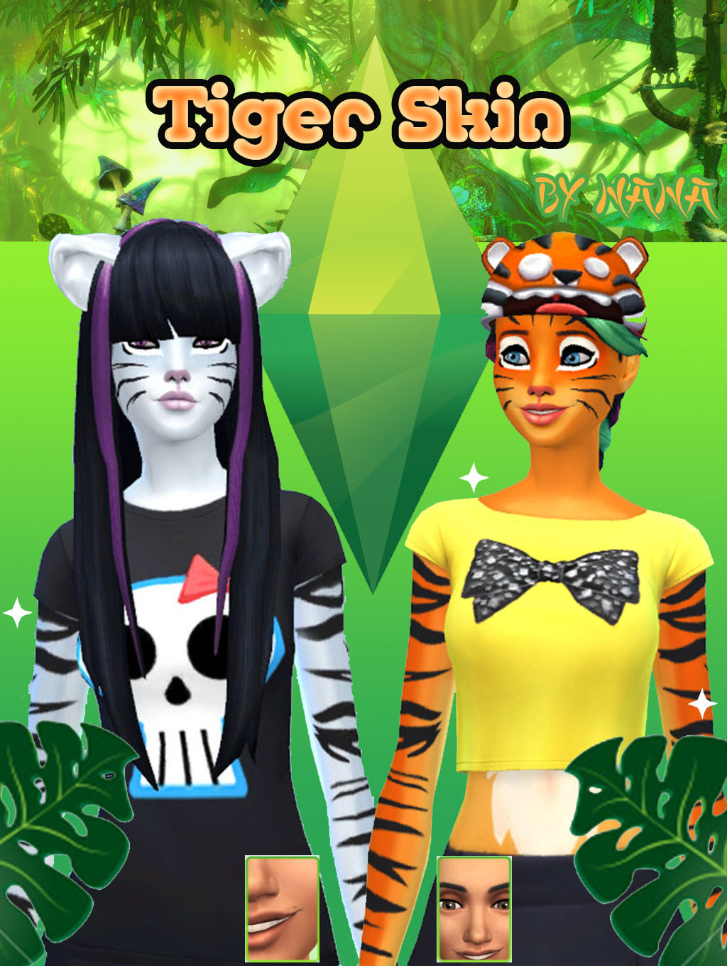 Nolween Sims Tiger Skin For Femelle 3 Color Sims 3and4 Cc Finds