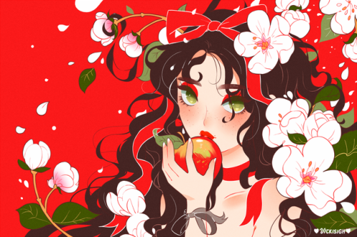 vickisigh:apple blossom Get the limited edition postcardTwitter | Instagram | Patreon | Store