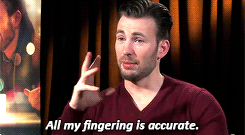 charlesxsavier:  endless list of favorite celebrities  chris evans↳ ‘I weep at everything. I love th