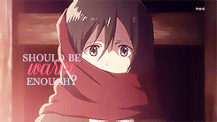 tsuihe:  “It’s warm.” 