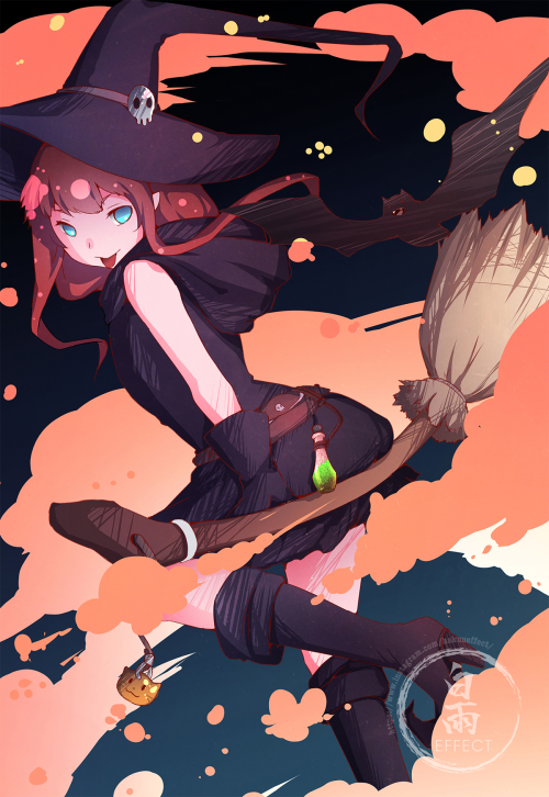 This is halloweenMy illust for the month October.