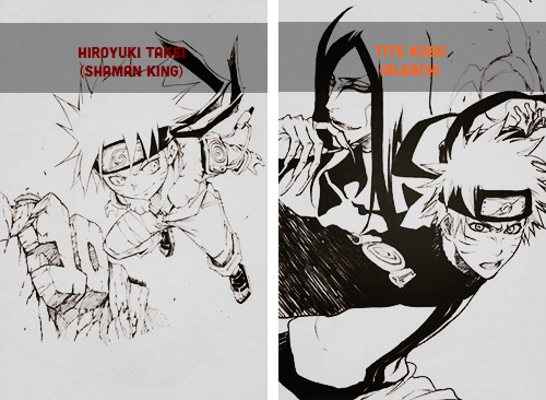 noct-caelum:  Popular Mangaka draw Naruto (10th Anniversary) 