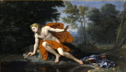 thisblueboy:Rene-Antoine Houasse (French, 1645-1710), Narcissus, 1688, Chateau de Versailles
