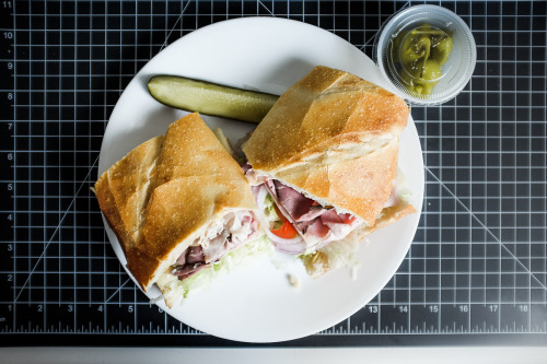 Roast Beef, Country Ham, and Turkey on Sourdough with Swiss Cheese (from Freshly Baked Eatery) 