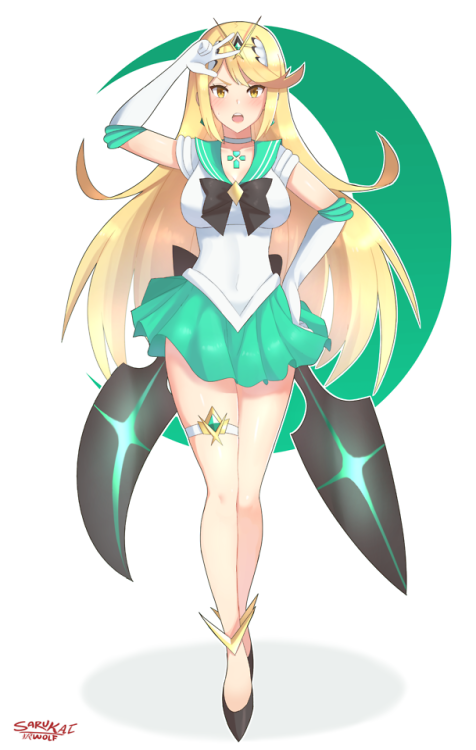 Sailor MythraI had this very odd idea of drawing Mythra as a Sailor Scout from Sailor Moon.Twitter /