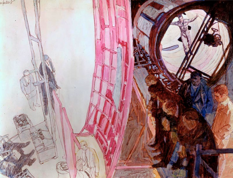 thefilmstage:  Illustrated production stills from the set of 2001: A Space Odyssey